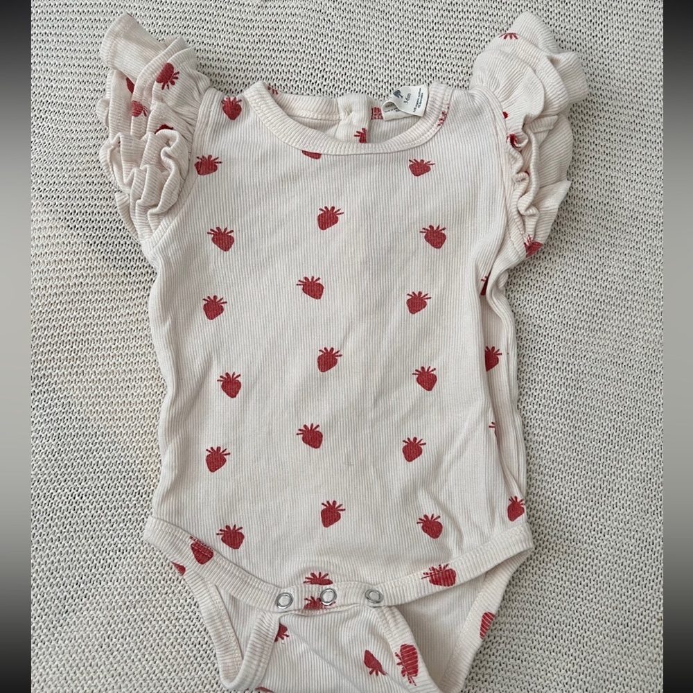 Kate Quinn strawberries bodysuit